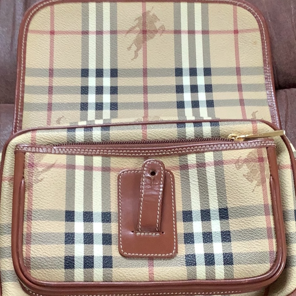 Burberry Tan and Brown Crossbody Bag